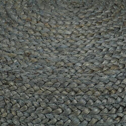 Håndlavet puf 45 x 30 cm jute olivengrøn