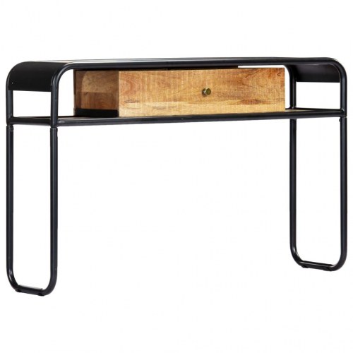 Konsolbord 118 × 30 × 75 cm i massivt mangotræ og stål