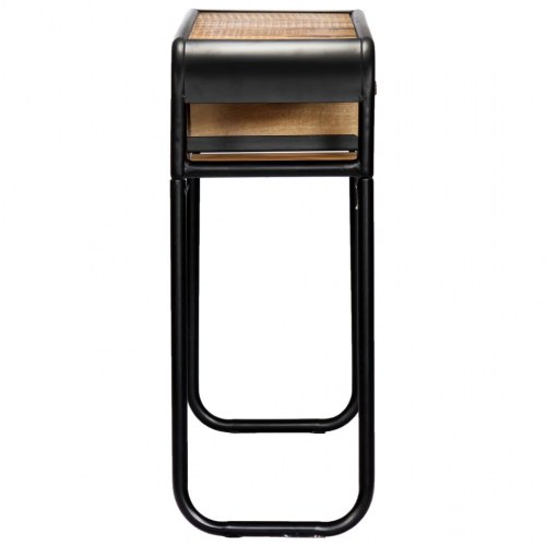Konsolbord 118 × 30 × 75 cm i massivt mangotræ og stål