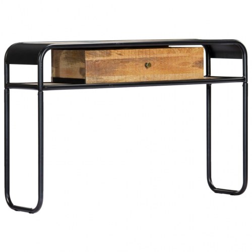 Konsolbord 118 × 30 × 75 cm i massivt mangotræ og stål