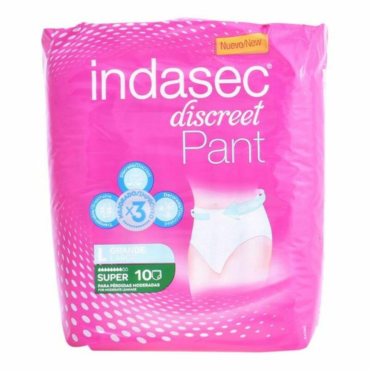 Inkontinens trusseble - Indasec Discreet Pant Super, Large (10 stk)