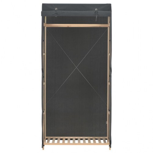 Klædeskab 79 x 40 x 170 cm stof grå