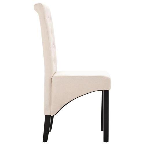 Spisebordsstole 2 stk. stof cremefarvet