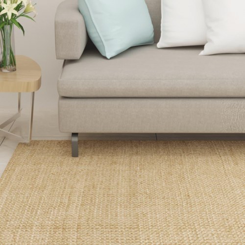 Gulvtæppe i sisal 80 × 200 cm - naturfarvet, skridsikker