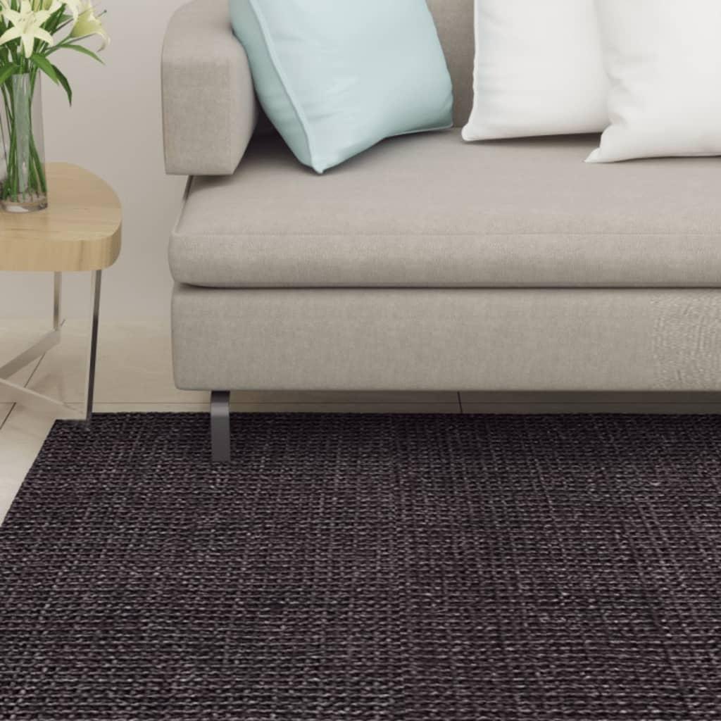 Gulvtæppe 80x200 cm naturlig sisal sort