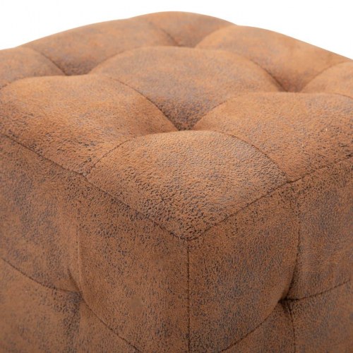 Sengeskabe/natborde - 2 stk., 30 × 30 × 30 cm, imiteret ruskind, brun