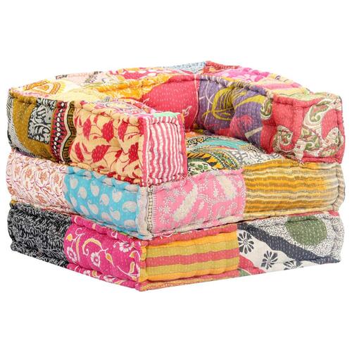 Modulpuf stof patchwork