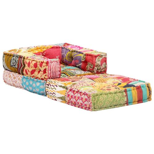 Modulpuf stof patchwork