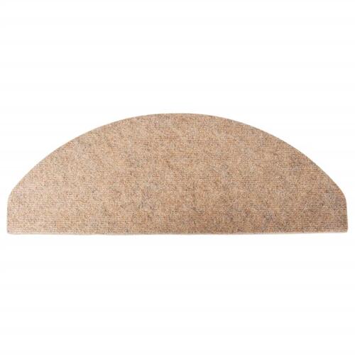 Trappemåtter 15 stk. 65x22,5x3,5 cm selvklæbende beige
