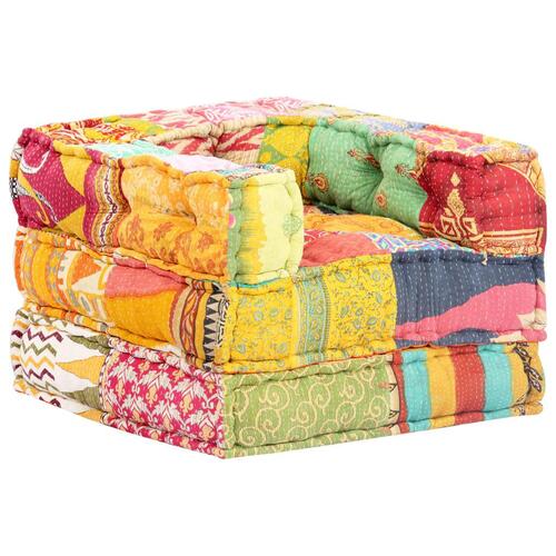 Modulpuf stof patchwork