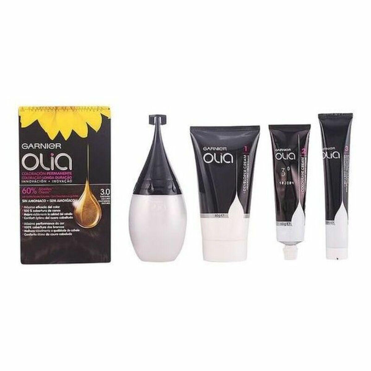 Hårfarve uden ammoniak Garnier Olia 3.0 Mørk kastanje