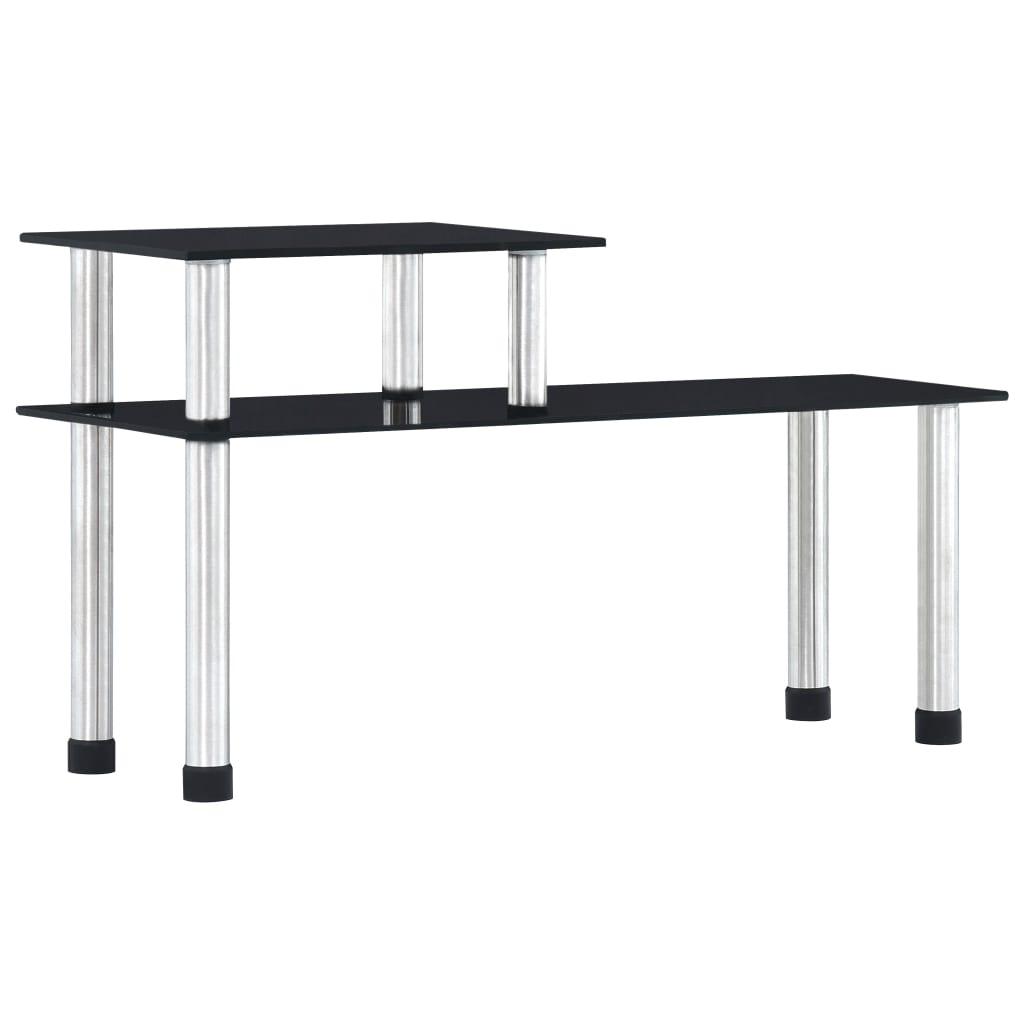 vidaXL køkkenreol 45x16x26 cm hærdet glas sort