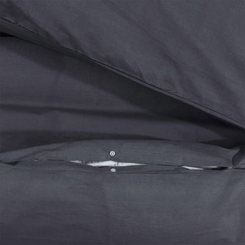 Sengetøjssæt 135×200 cm - 100 % bomuld, sort