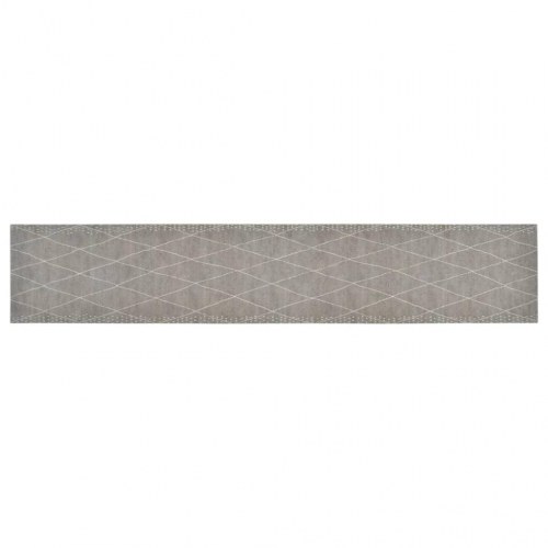 Køkkentæppe 60x300 cm rombedesign vaskbart fløjl