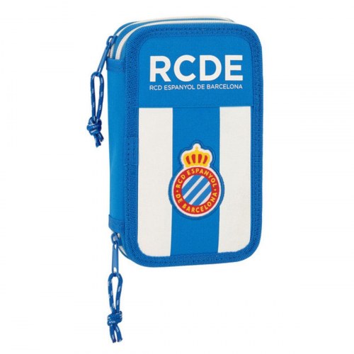 Penalhus dobbelt RCD Espanyol - blå/hvid, 12,5 × 19,5 × 4 cm (28 dele)