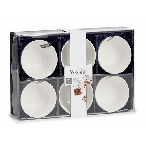 Skålesæt Porcelæn Hvid 150 ml 6 Dele 11 x 5,5 x 11 cm