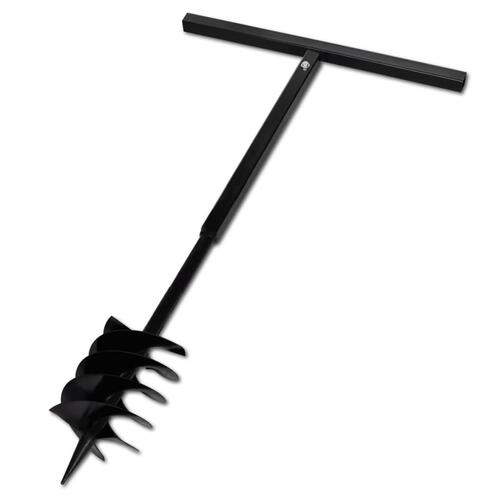Pælebor med håndtag, 180 mm, med forlængerrør, 13 m, stål