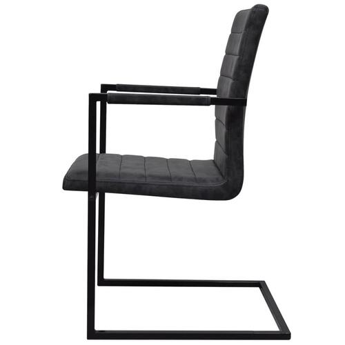 Spisebordsstole med cantilever 4 stk. kunstlæder sort