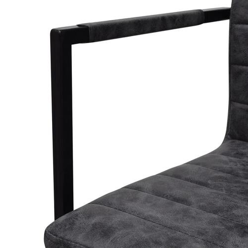 Spisebordsstole med cantilever 4 stk. kunstlæder sort