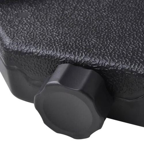Parasol i aluminium med transportabel sokkel, hvid
