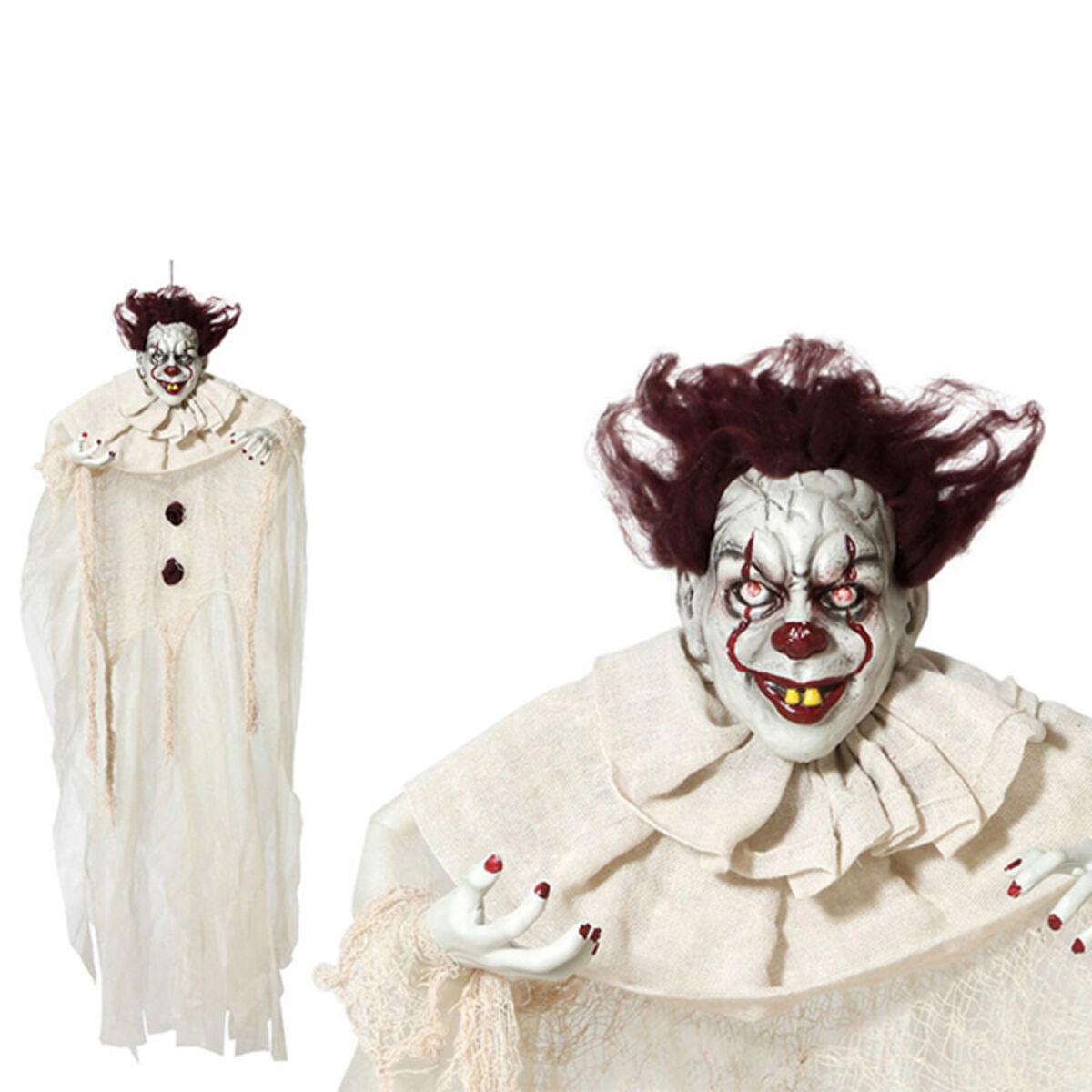 Hængende Klovn Halloween (130 x 96 x 14 cm) Beige Multifarvet 130 x 96 x 14 cm (3 enheder)