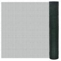 Hønsenet galvaniseret stål med PVC-belægning 10 x 1 m grøn
