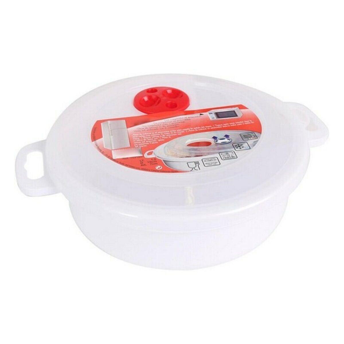 Madkasse med låg til mikrobølgeovn 1,8 L - ø 19 x 10 cm