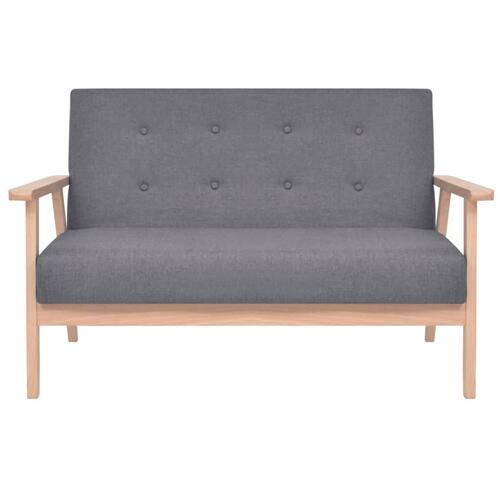Sofasæt i 2 dele stof mørkegrå