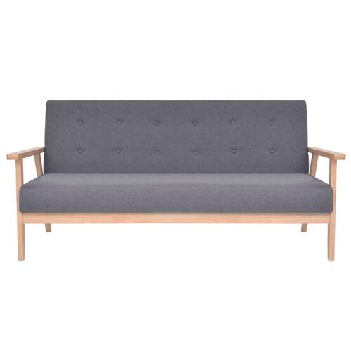 Sofasæt i 2 dele stof mørkegrå