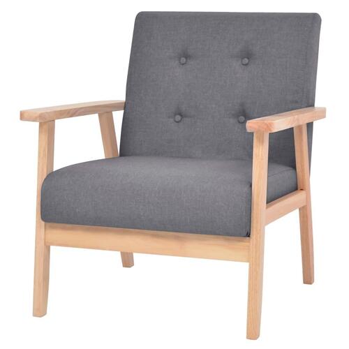 Sofasæt i 2 dele stof mørkegrå
