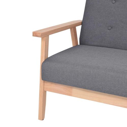 Sofasæt i 2 dele stof mørkegrå