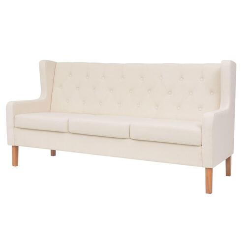 2 personers sofa stof cremehvid