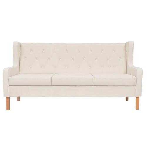 2 personers sofa stof cremehvid