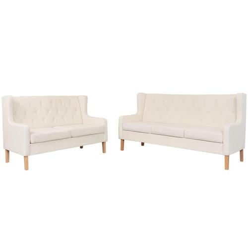 2 personers sofa stof cremehvid