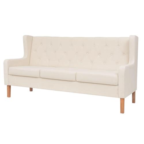2 personers sofa stof cremehvid