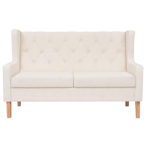 2 personers sofa stof cremehvid