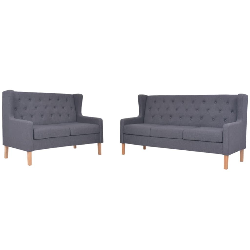 2 personers sofa stof grå