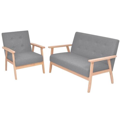 2 personers sofa stof lysegrå
