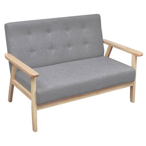 2 personers sofa stof lysegrå