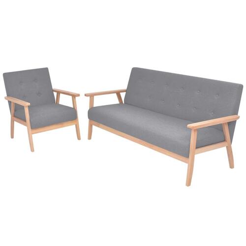2 personers sofa stof lysegrå