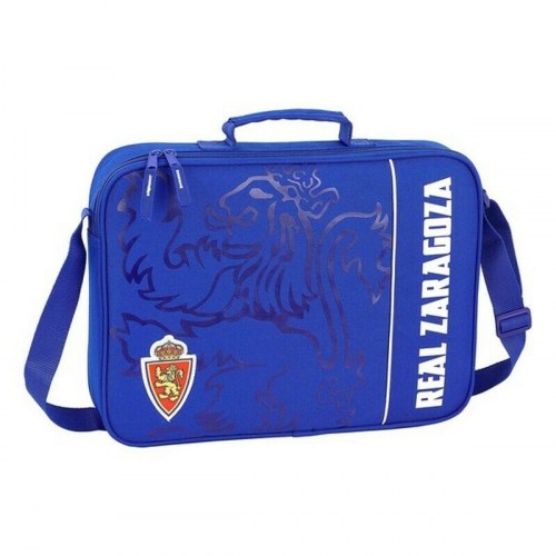 Real Zaragoza skoletaske - blå skuldertaske 38 × 28 × 6 cm