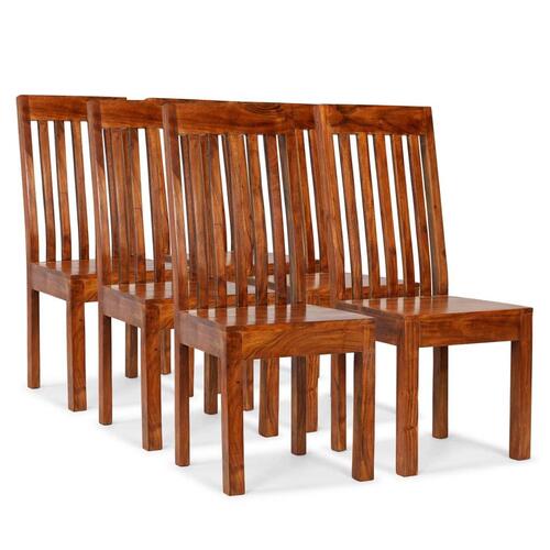 Spisebordsstole 6 stk. massivt træ med sheeshamfinish moderne