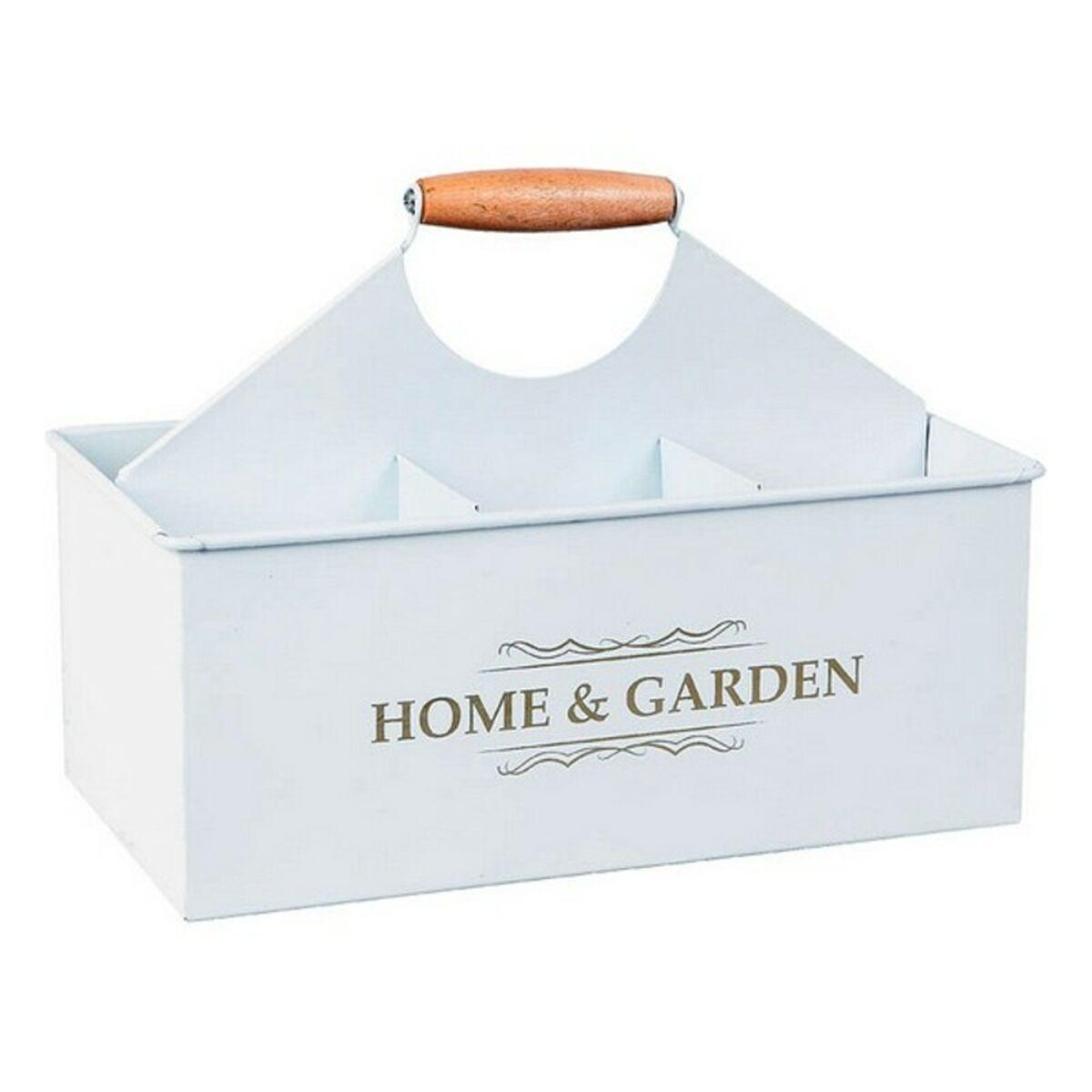 Flaskereol i metal - Hvid, med håndtag