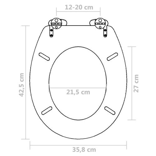 Toiletsæde MDF soft close-låg enkelt design hvid