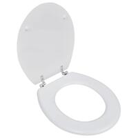 Toiletsæde MDF låg enkelt design hvid