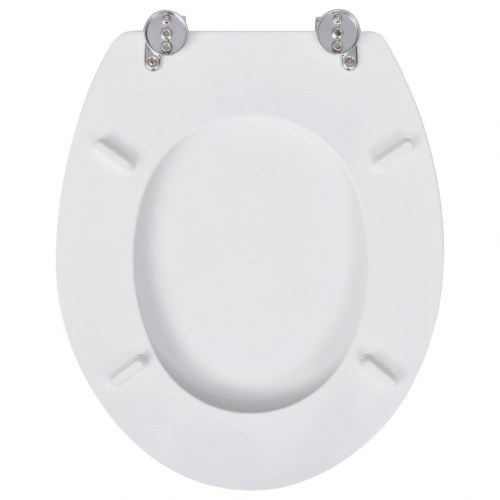 Toiletsæde MDF låg enkelt design hvid
