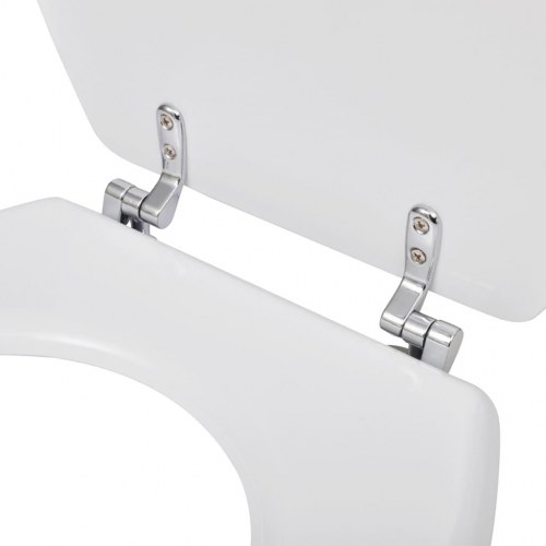 Toiletsæde MDF låg enkelt design hvid