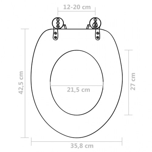 Toiletsæde MDF låg enkelt design hvid