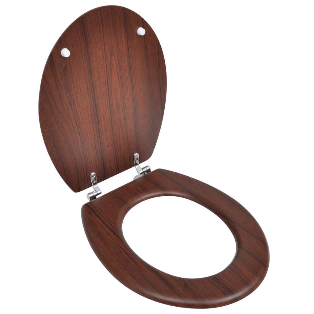 Toiletsæde Mdf Låg Enkelt Design Brun