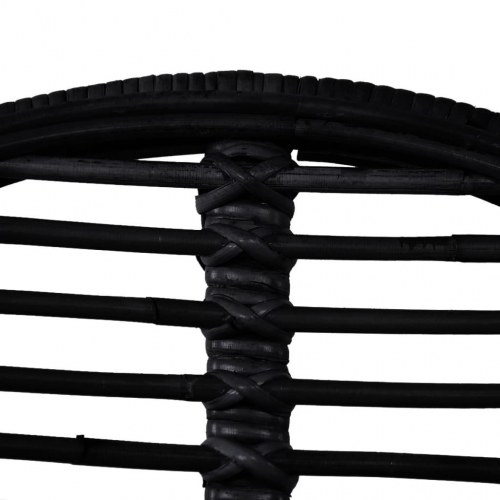 Spisebordsstole 6 stk. naturligt rattan sort